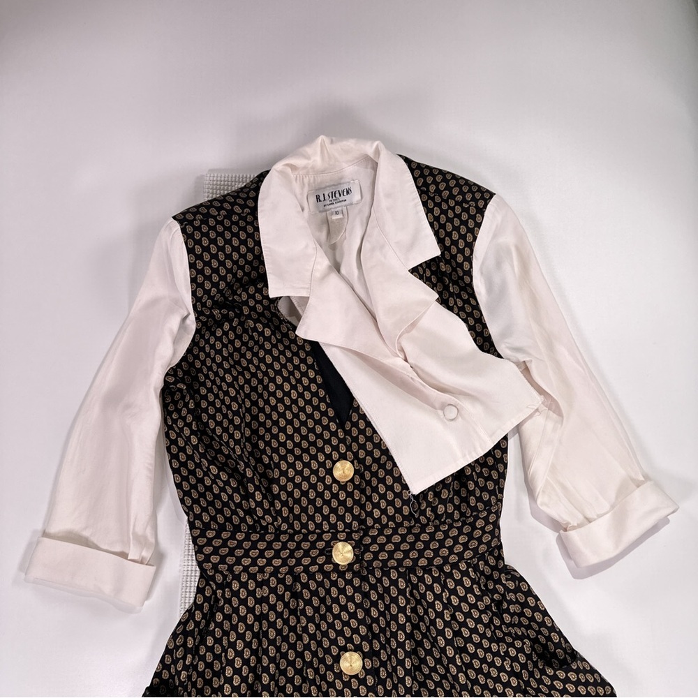R J Stevens Women’s Shirtwaist Dress Made In USA Button Front 10P - Picture 6 of 13